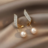 Eloura™ Elegant Pearl Drop Gold Earrings