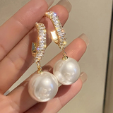 Eloura™ Elegant Pearl and Zirconia Earrings