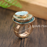 Eloura™ Boho Three‑Layer Enamel Ring