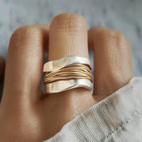 Eloura™ Silver Gold-Thread Ring