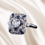 Eloura™ Silver Ring with Blue Zirconia
