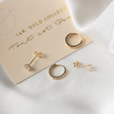 Eloura™ Gold Stone Earrings Set