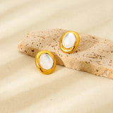Eloura™ Luxurious Gold Pearl Earrings