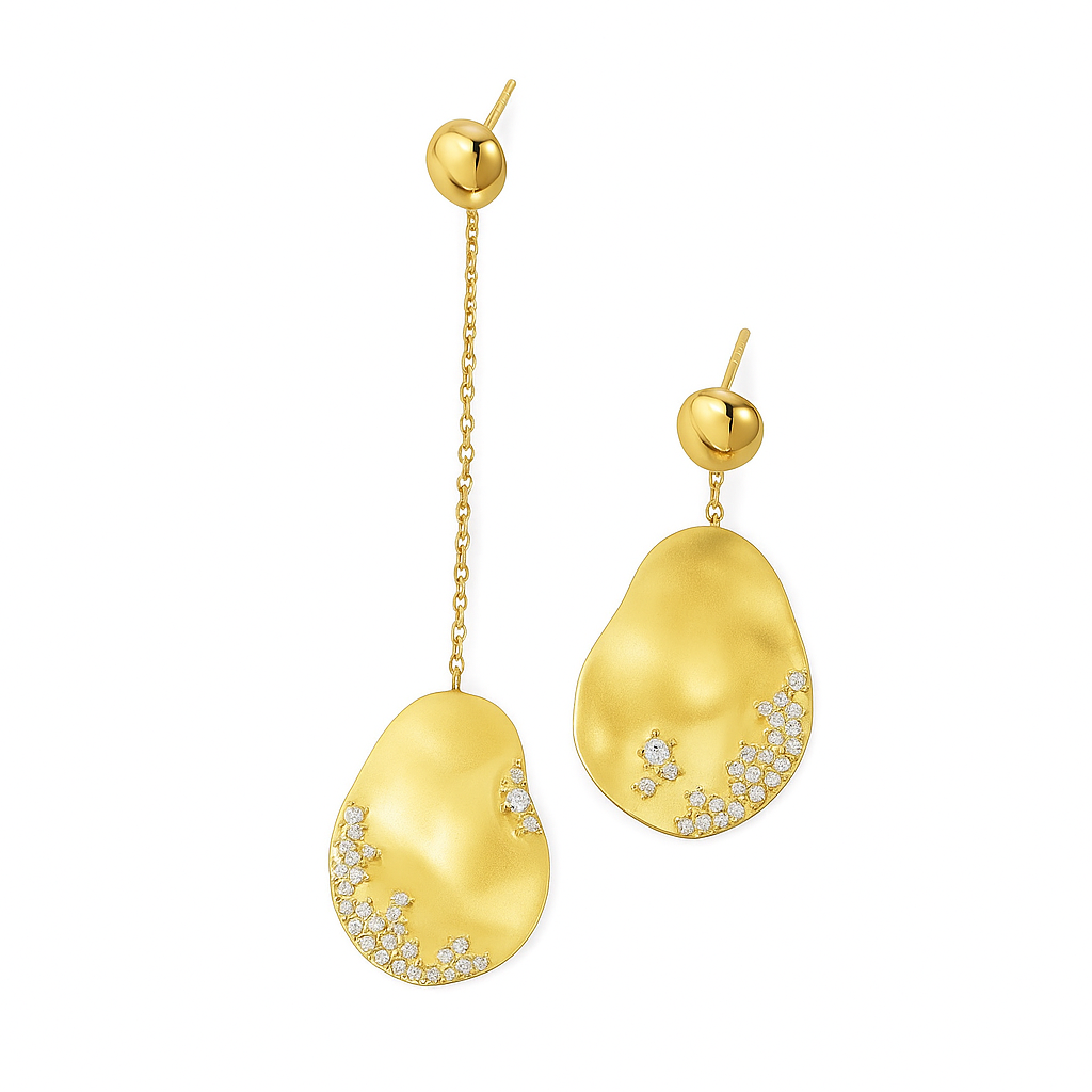 Eloura™ Gold Drop Earrings with Crystals