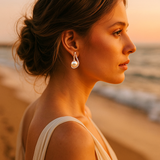 Eloura™ Button Earrings with Pearl