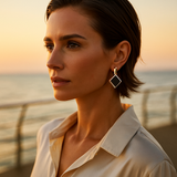 Eloura™ Midnight Square Dazzle Earrings