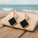 Eloura™ Midnight Square Dazzle Earrings