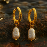 Eloura™ Gold Earrings with Pearl