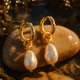 Eloura™ Gold Earrings with Pearl