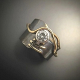 Eloura™ Vintage Dark Silver Zirconia Ring