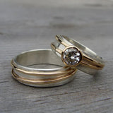 Eloura™ Vintage Gold and Silver Ring Set