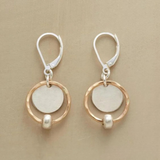 Eloura™ Stylish Gold & Silver Pearl Earrings