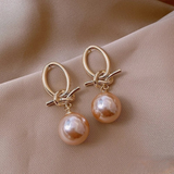 Eloura™ Elegant Pink Pearl Drop Earrings