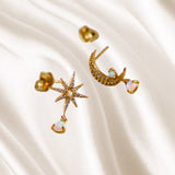 Eloura™ Gold & Opal Celestial Earrings