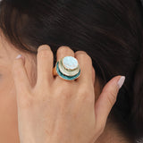 Eloura™ Boho Three‑Layer Enamel Ring
