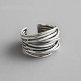 Eloura™ Layered Adjustable Silver Ring