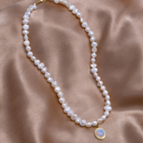 Eloura™ Gold Moonstone Pearl Necklace