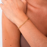 Eloura™ Gold Paperclip Bracelet