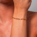 Eloura™ Gold Paperclip Bracelet