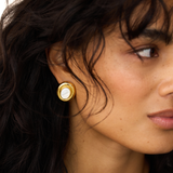 Eloura™ Luxurious Gold Pearl Earrings