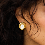 Eloura™ Luxurious Gold Pearl Earrings