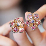 Eloura™ Multi-colour Zirconia Silver Earrings