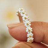 Eloura™ Adjustable Silver Daisy Ring