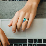 Eloura™ Adjustable Blue Butterfly Ring