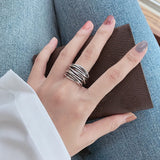 Eloura™ Layered Adjustable Silver Ring