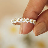 Eloura™ Adjustable Silver Daisy Ring