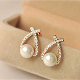 Eloura™ Pearl and Glitter Earrings