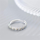 Eloura™ Adjustable Silver Daisy Ring