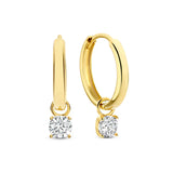 Eloura™ Stone Hoop Earrings with Zirconia