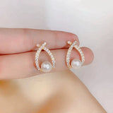 Eloura™ Pearl and Glitter Earrings