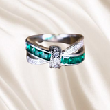 Eloura™ Elegant Green Inset Ring