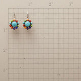Eloura™ Multi-Coloured Turquoise Hoop Earrings