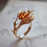 Eloura™ Ring with Orange Crystal