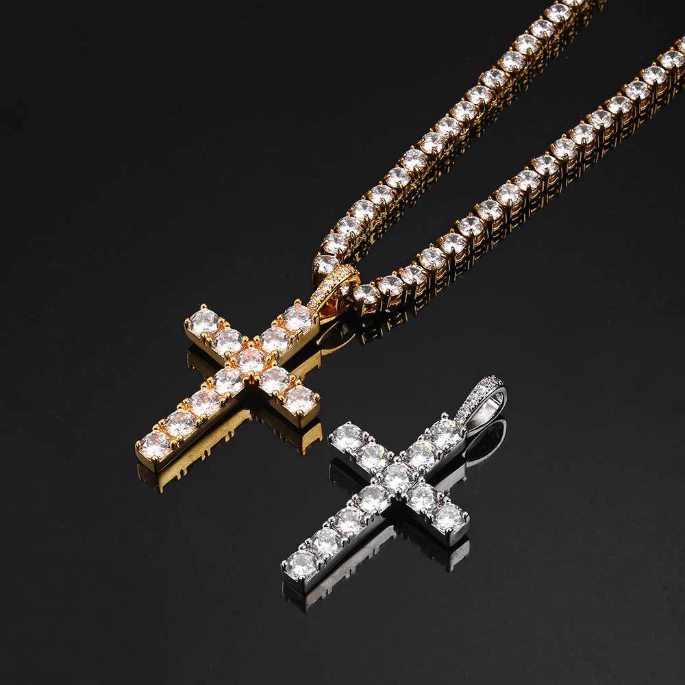 Eloura™ Gold Moissanite Cross Necklace