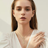 Eloura™ 18K Gold Moissanite Letter Necklace Set