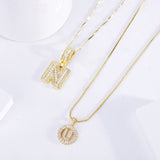 Eloura™ 18K Gold Moissanite Letter Necklace Set