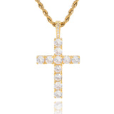 Eloura™ Gold Moissanite Cross Necklace