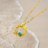 Eloura™ Blue Crystal Dolphin Necklace