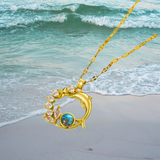 Eloura™ Blue Crystal Dolphin Necklace