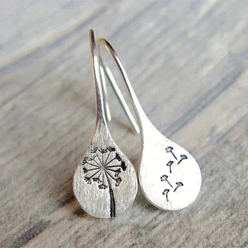 Eloura™ Vintage Silver Flower Earrings