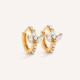 Eloura™ Golden Leaf Hoop Earrings