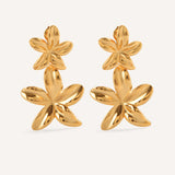 Eloura™ Double Stars Gold Earrings