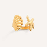 Eloura™ Adjustable Gold Shells Ring