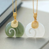 Eloura™ Stone Elephant Pendant