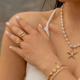 Eloura™ Adjustable Gold Ring with Beads
