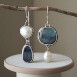 Eloura™ Vintage Natural Blue Stone Earrings
